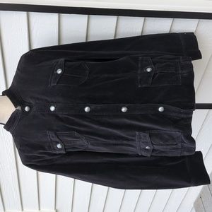 Charter Club Mock Neck Collar Velveteen Jacket